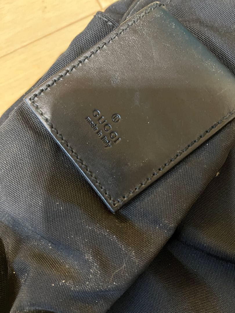 お*り様 GUCCI グッチ ワンショルダーリュック ブラック