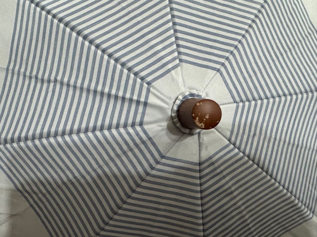 ⭐︎サンバリア100⭐︎ 折りたたみ日傘 ２段折 / ボーダー／ブルー