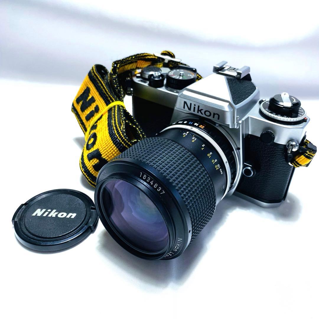 Nikon FE フィルムカメラ 36〜72mmレンズ ストラップ セット