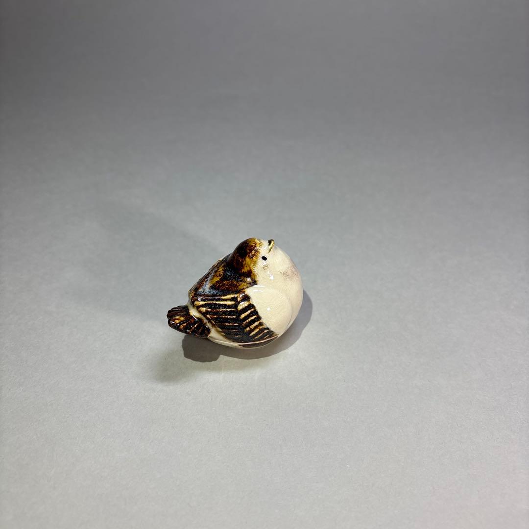 (未使用)今岡三四郎　雀香合(桐箱入)