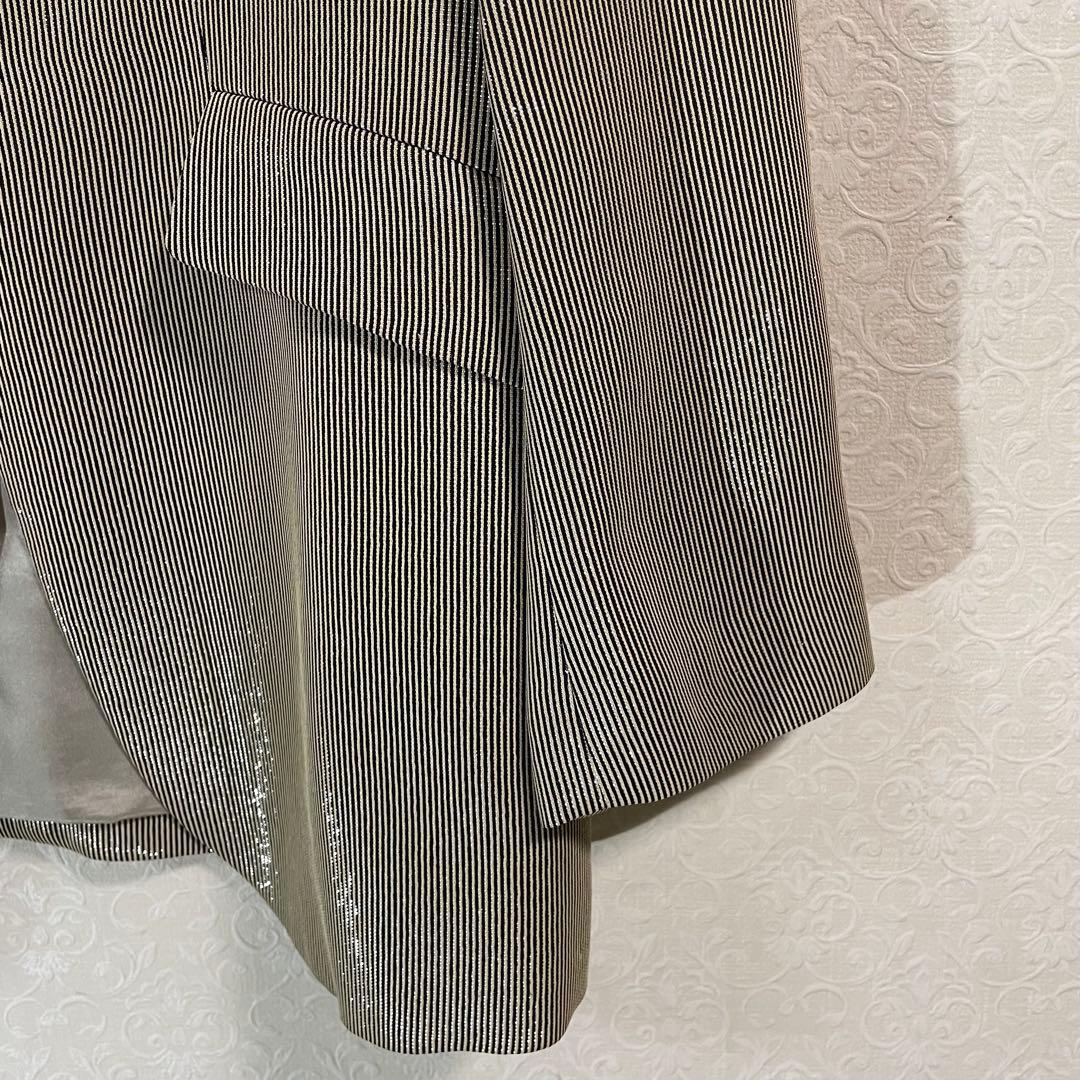 ジョルジオアルマーニ　ジャケット　光沢　ゴールドシルバー　イタリア製　38