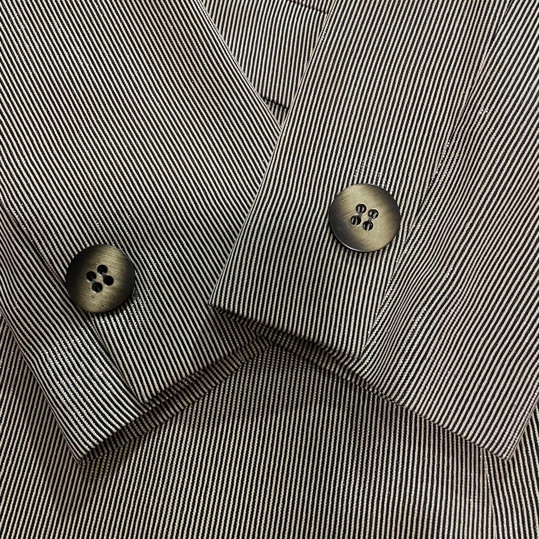 ジョルジオアルマーニ　ジャケット　光沢　ゴールドシルバー　イタリア製　38