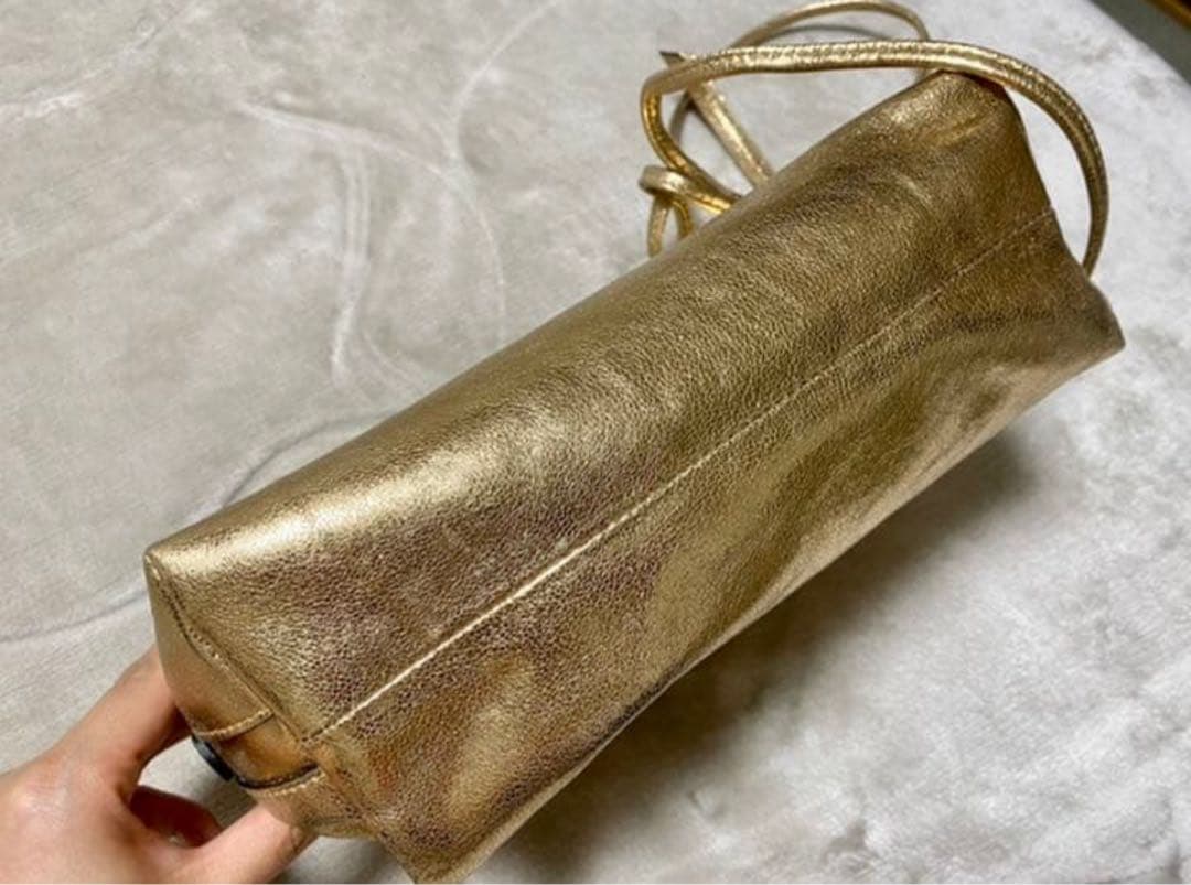 ジャンニキャリーニ アルファM ゴールド 斜めがけ ショルダーバッグ