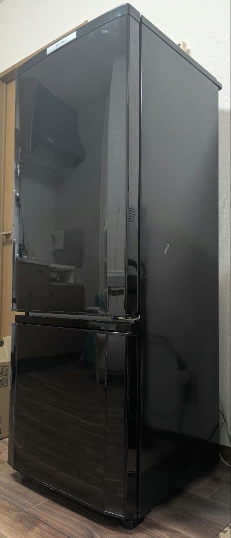 【送料込】単身用2ドア冷蔵庫 三菱電機 ブラック