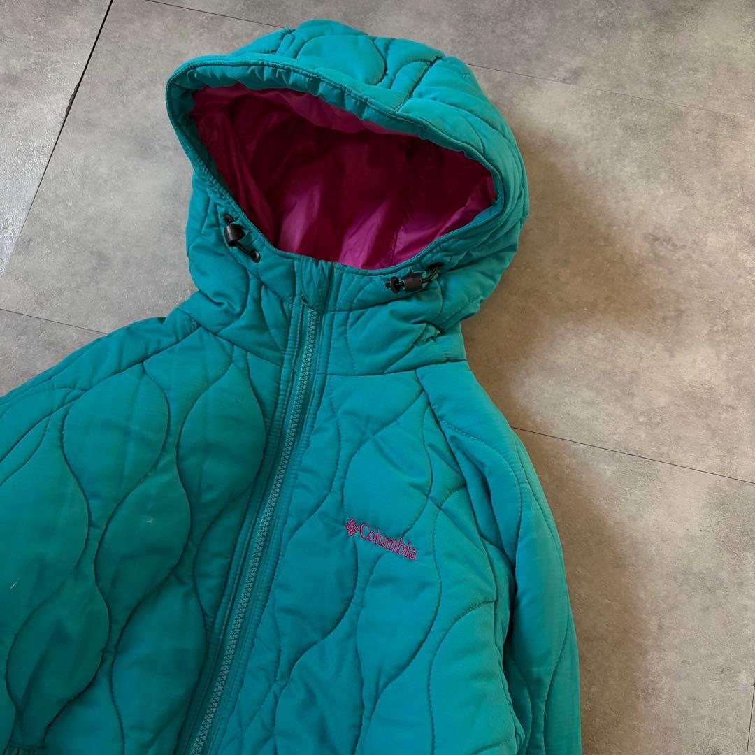 【超希少カラー⭐️】極暖columbia キルティングダウン グリーン　S