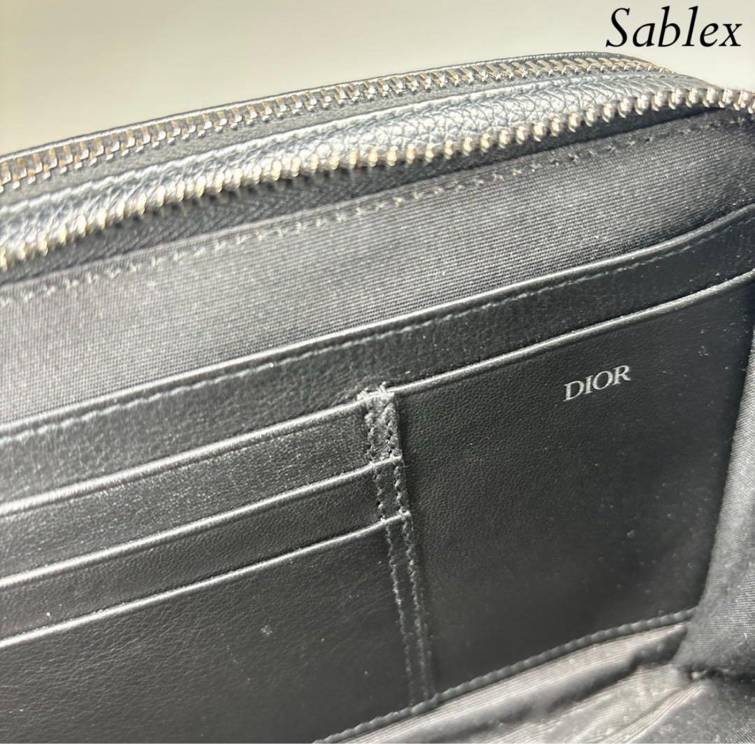 【超極美品】クリスチャンディオール オブリーク ジャガード ブラック レザー