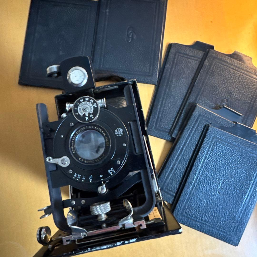 【貴重な完動品】蛇腹カメラ 13.5cm フィルムホルダー付き