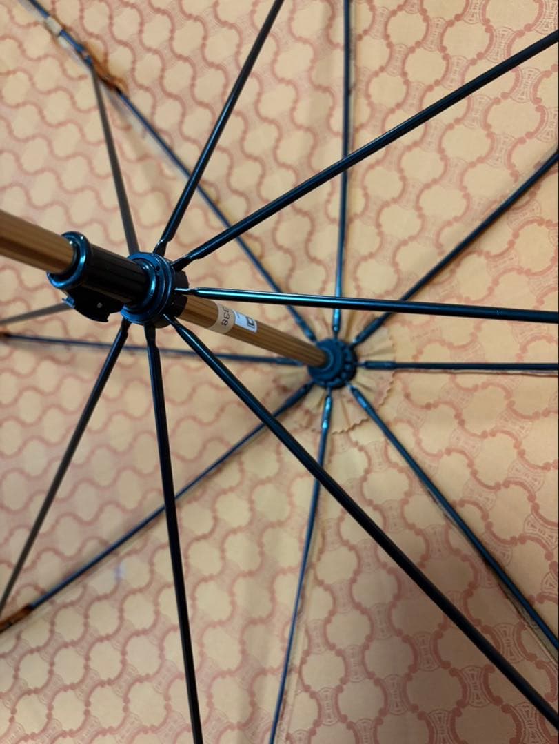 美品　CELINE　セリーヌ　マカダム柄　長傘　雨傘