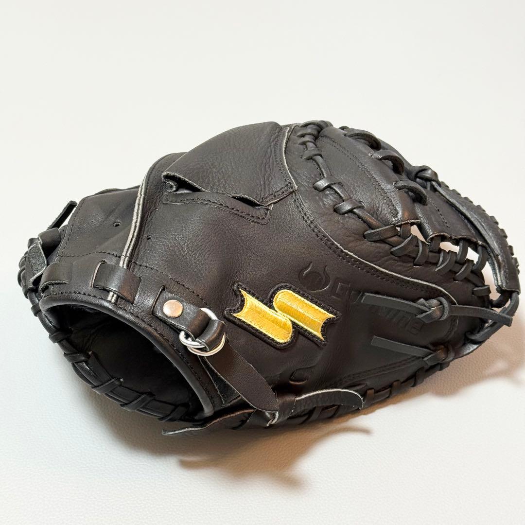 極美品 SSK 軟式用キャッチャーミット ブラック GNM-802