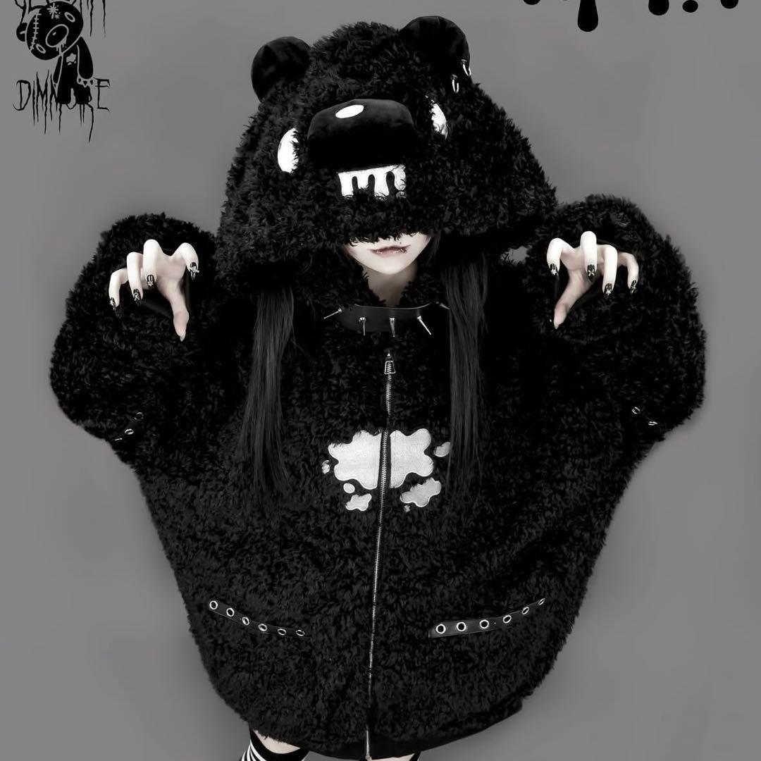 ♡ DimMoire グル〜ミ〜ボアパーカー Black