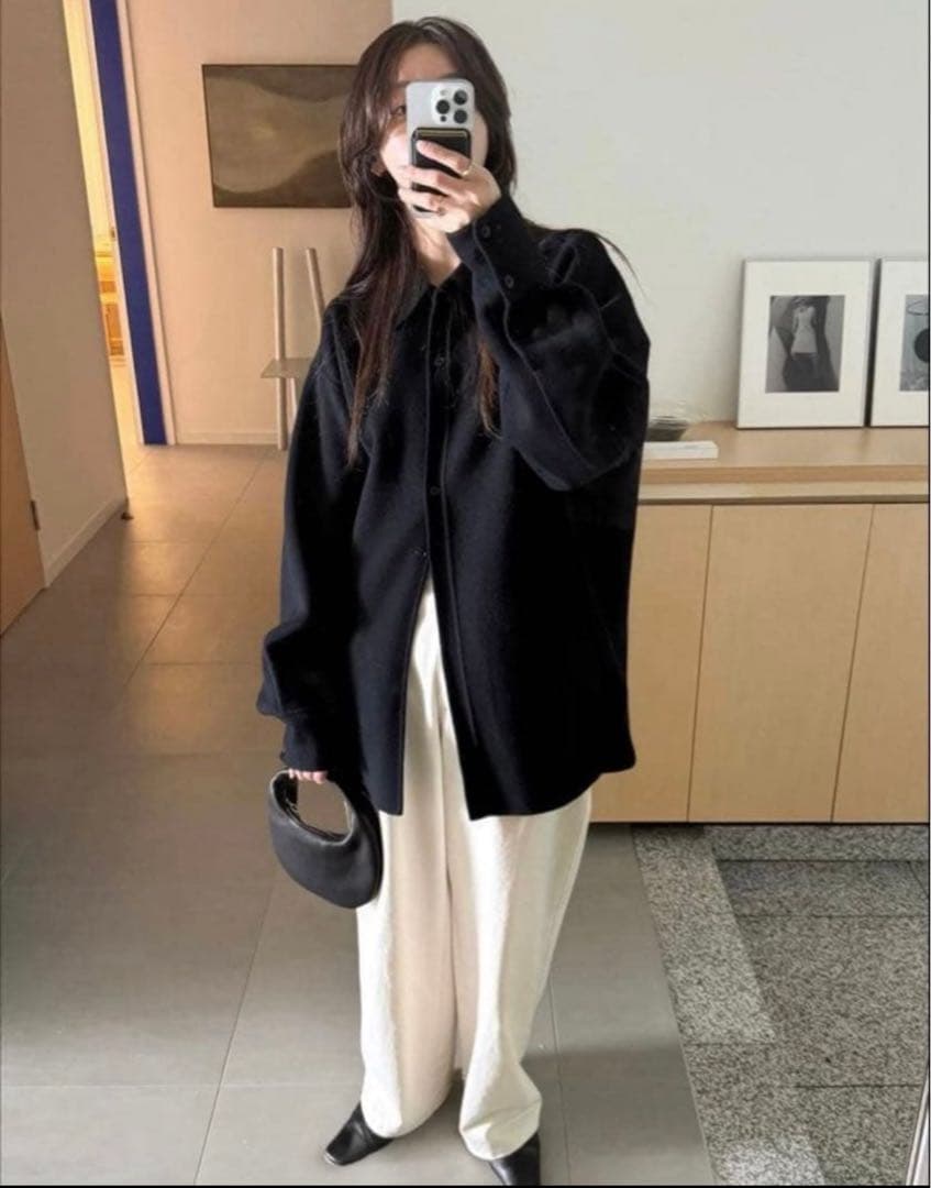 Todayful ウールシャツジャケット ブラック