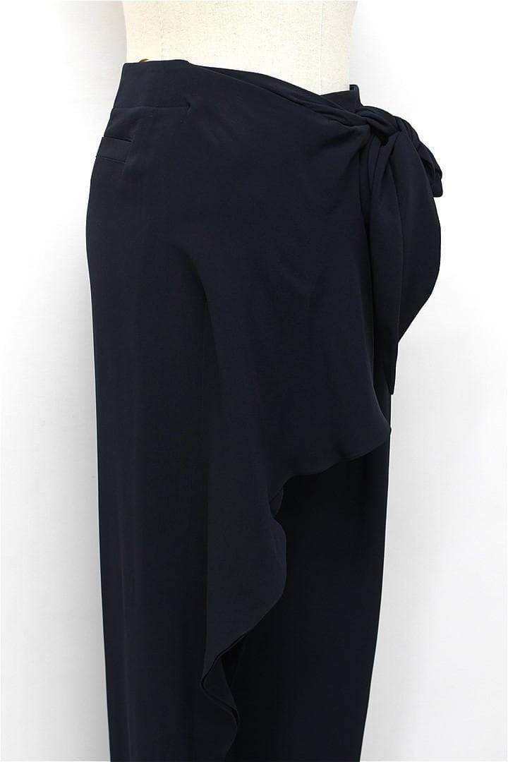 HGBT223/未使用 Chloe ストレートレッグパンツ ラッフル付き シルク