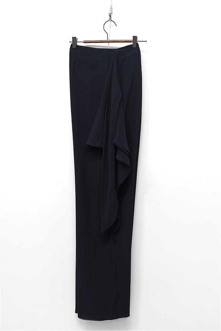 HGBT223/未使用 Chloe ストレートレッグパンツ ラッフル付き シルク