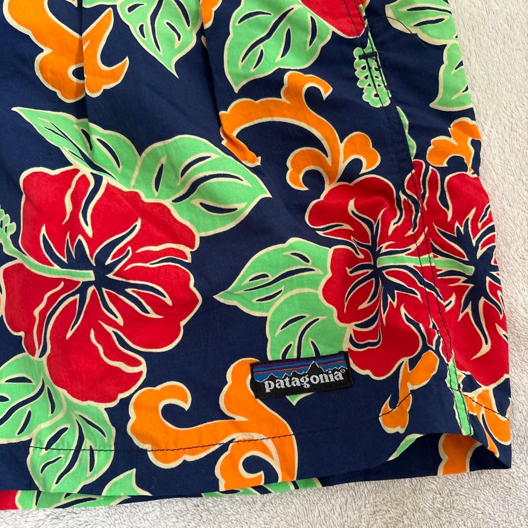 patagonia ハイビスカス柄 バギーズ ショーツ 90s Mアロハ