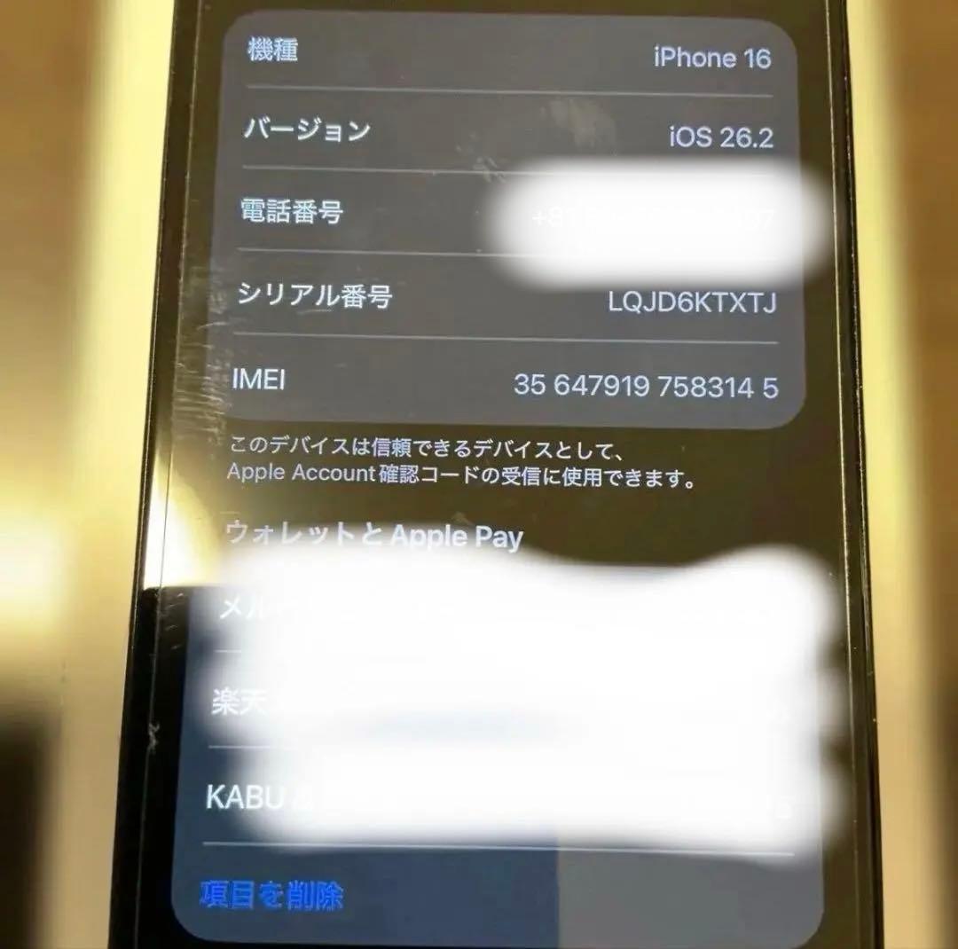 Apple iPhone 16 本体