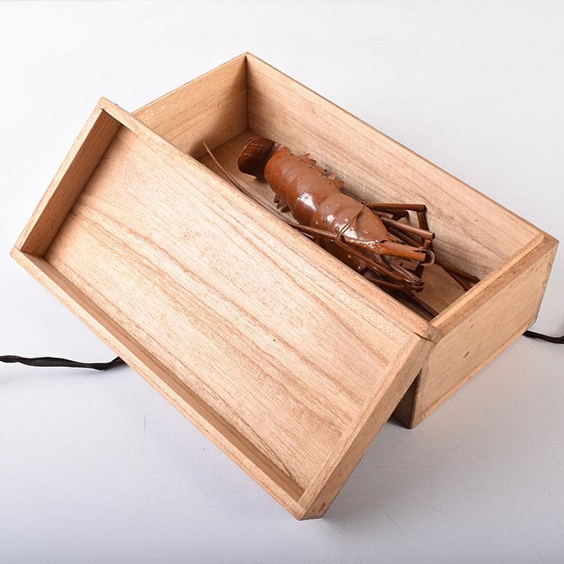 五十一代　明珍宗之作　銅製　伊勢海老　自在置物　共箱　D　R8678