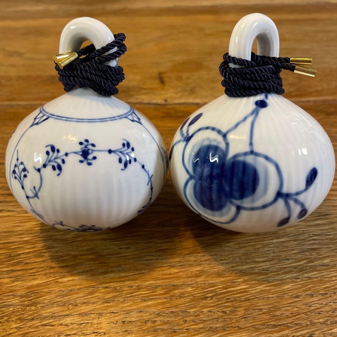 ロイヤルコペンハーゲン　オーナメント　ブルーフルーテッドプレイン&メガ