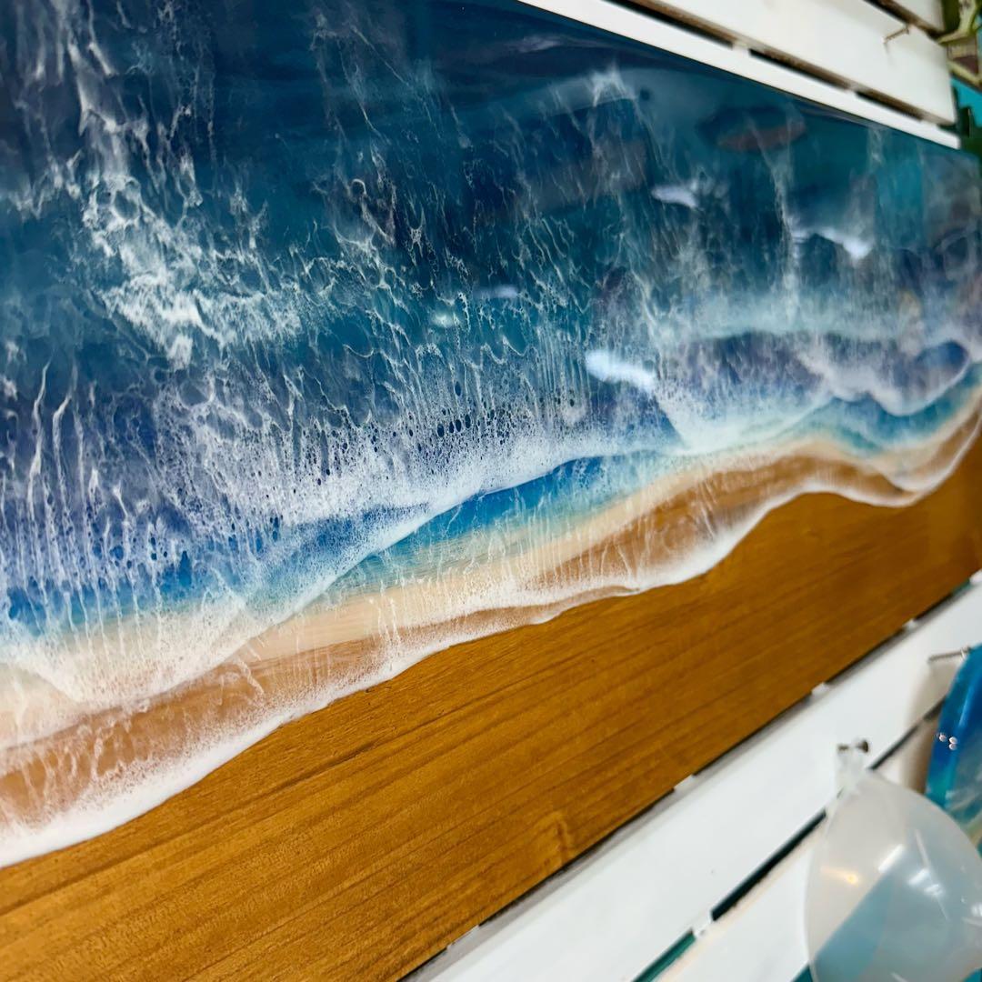 BIG サイズパネル No.198 オーシャンパネル　レジンアート　海アート