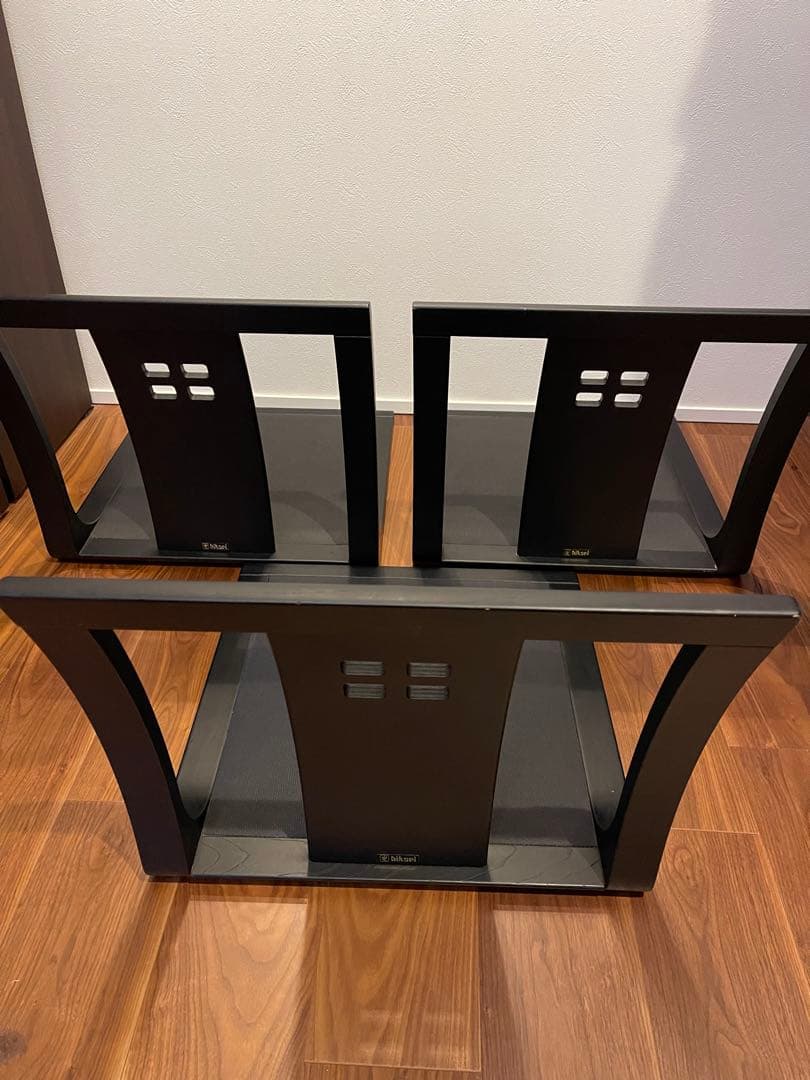 hikari 光製作所 木製座椅子 黒和モダン 旅館　和室　三脚セット