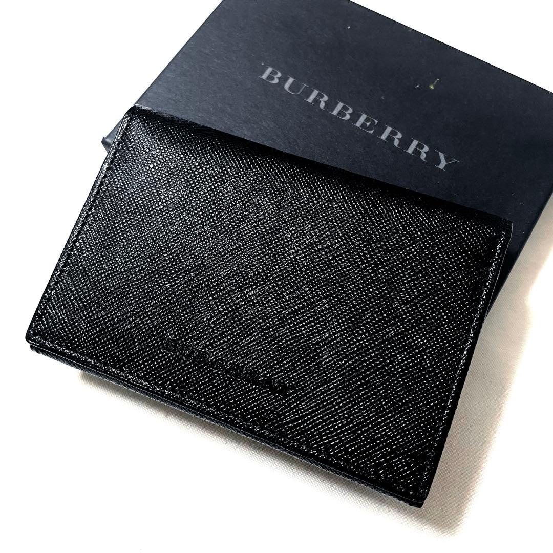 【新品未使用】BURBERRY 名刺入れ ブラック ノバチェック 型押し