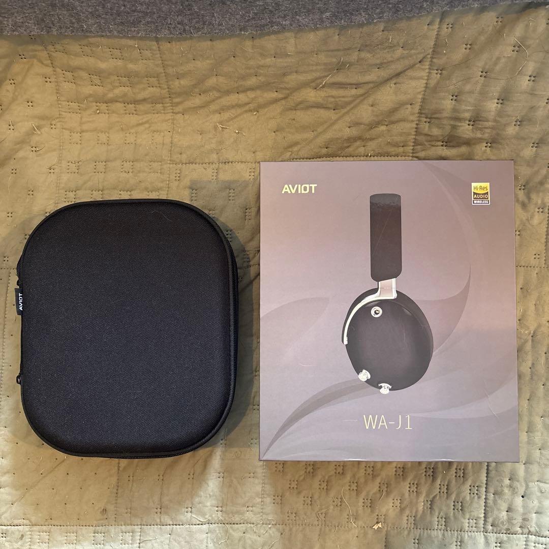 AVIOT-WAJ1 ワイヤレスヘッドホン ブラック メタリック仕上げ
