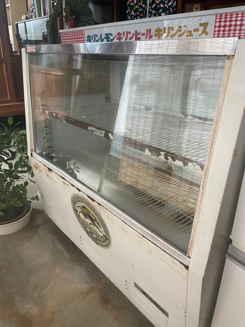 【使用可能　昭和レトロ】　麒麟麦酒ショーケース冷蔵庫