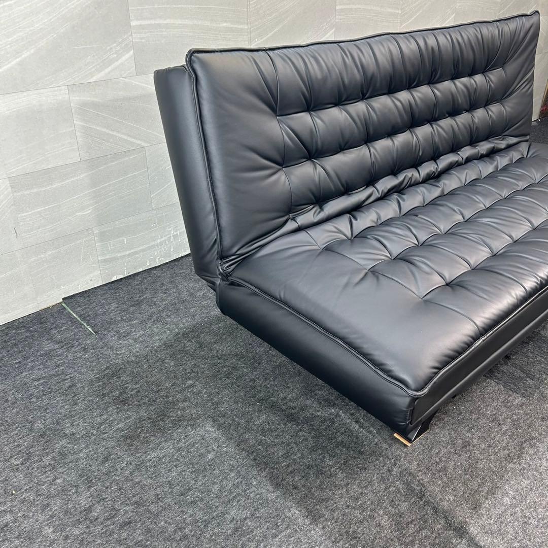 NITORI ソファベッド Nシールド ロック2 革張り おしゃれ d4256