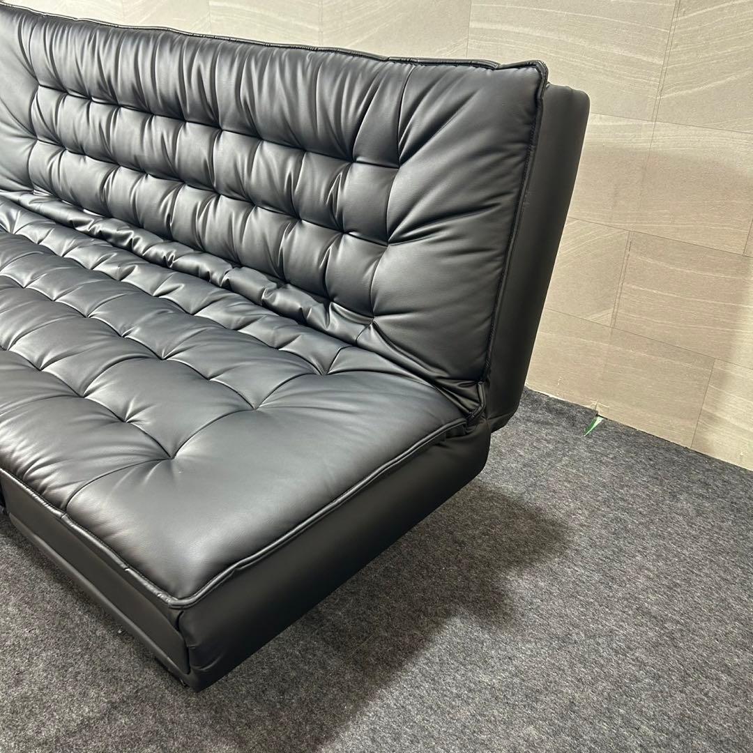 NITORI ソファベッド Nシールド ロック2 革張り おしゃれ d4256