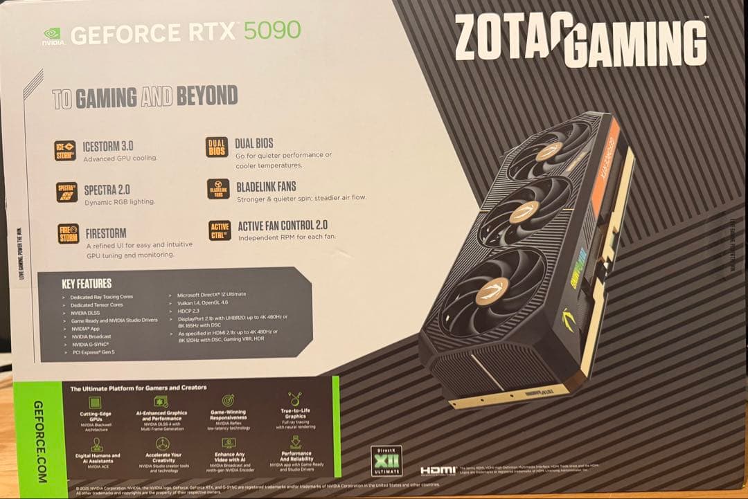 ZOTAC RTX GEFORECE 5090 未使用未開封　保証書付