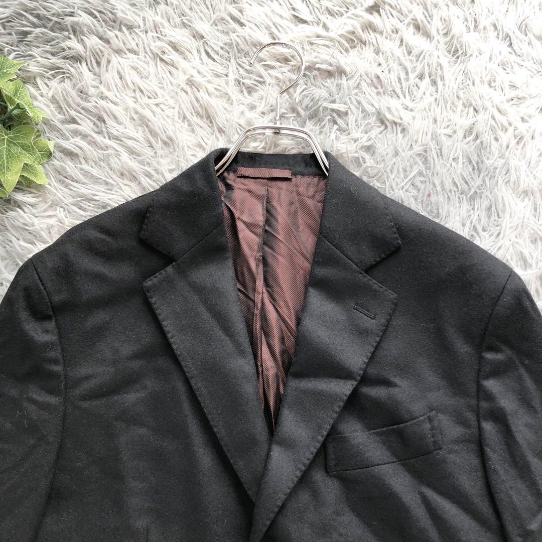 De Petrillo【M】タグ付き 金ボタン テーラードジャケット 黒 伊製