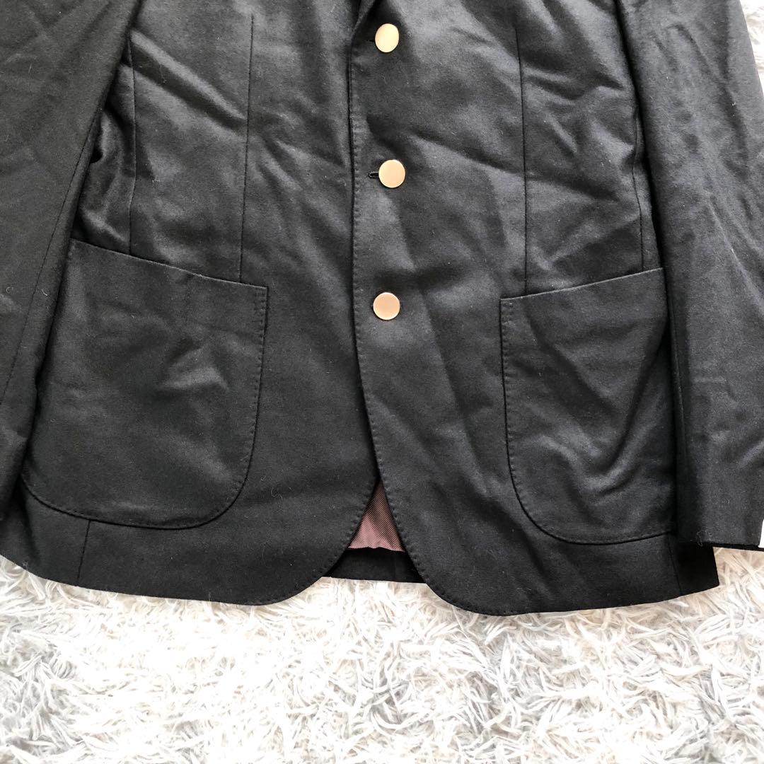 De Petrillo【M】タグ付き 金ボタン テーラードジャケット 黒 伊製