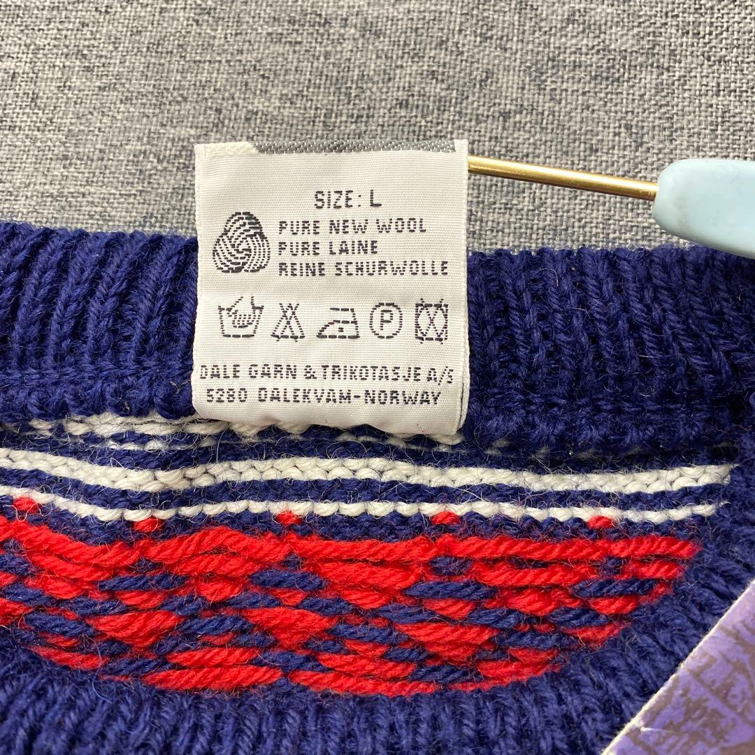 N434◯ 新品 DALEOFNORWAY ノルディック柄 ニット L