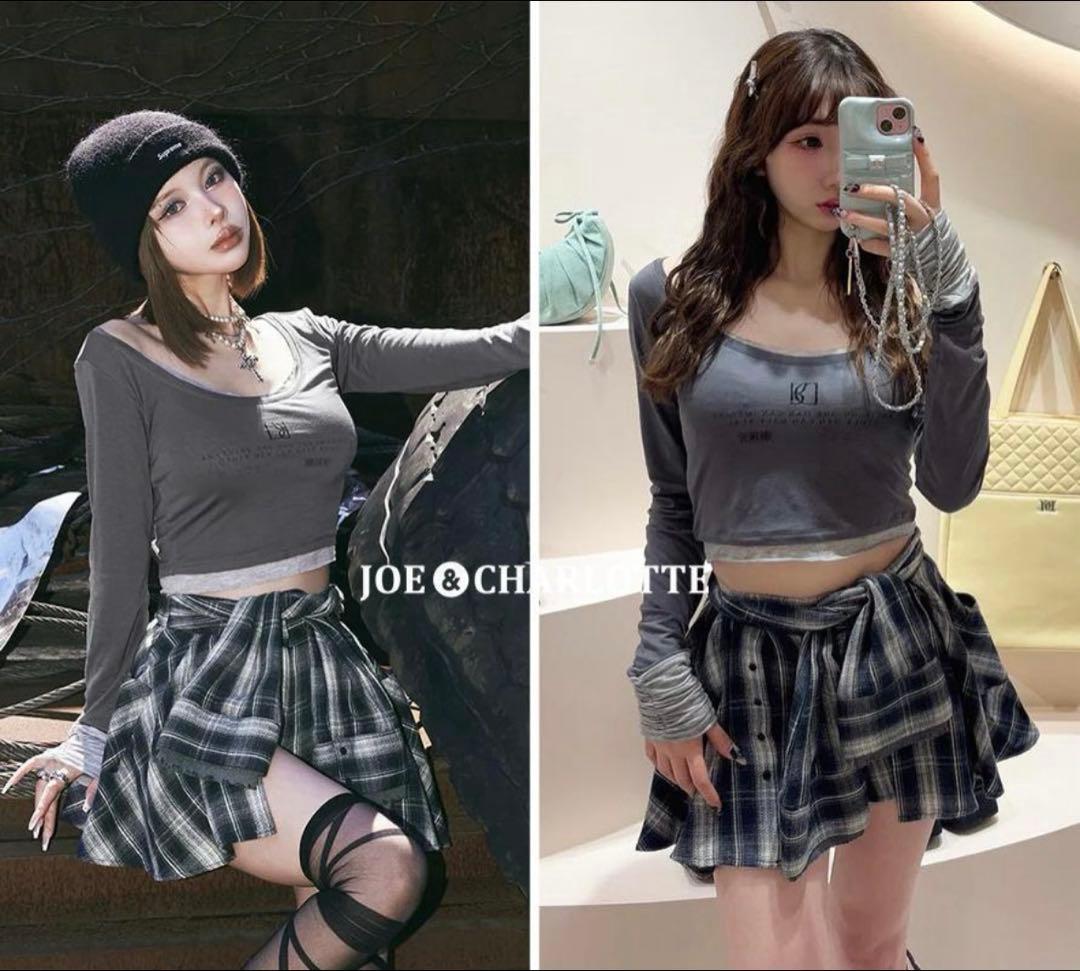 ダーリッチ darich レイヤードチェックショートパンツ ネイビー FL