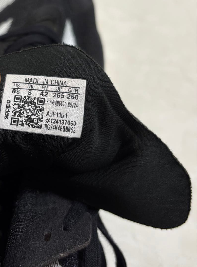 adizero スパイクシューズ 42 ブラック/ホワイト26.5cm