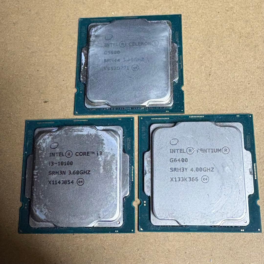 ジャンク i3-10100 Pentium G6400 他1 計3枚セット