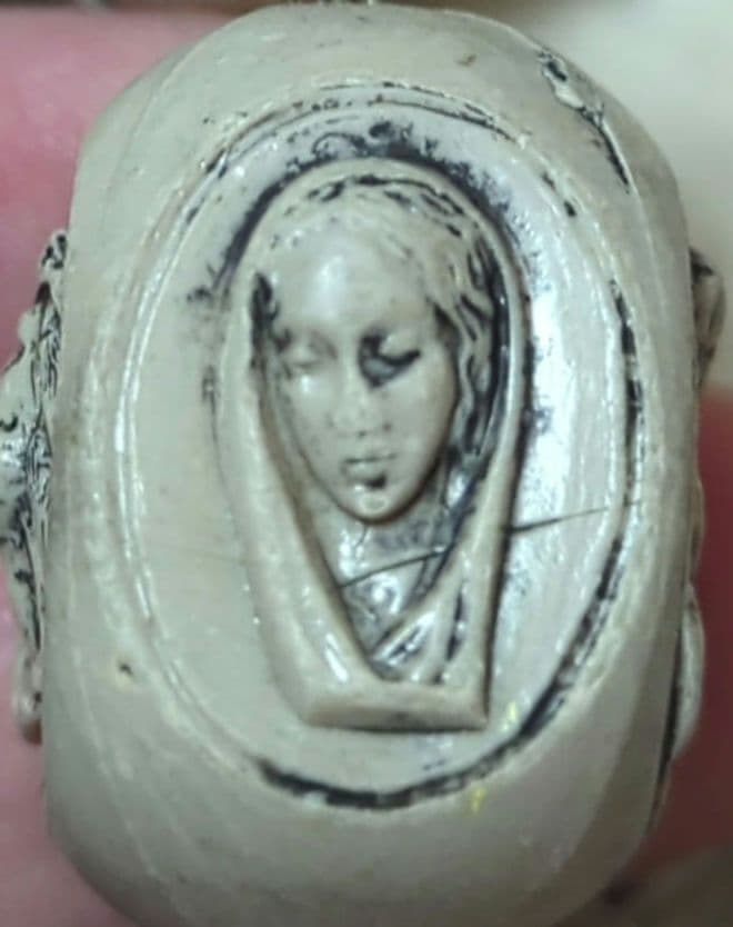 ビンテージ イタリア製 ロザリオ 長さ 160cm マリア キリスト カトリック