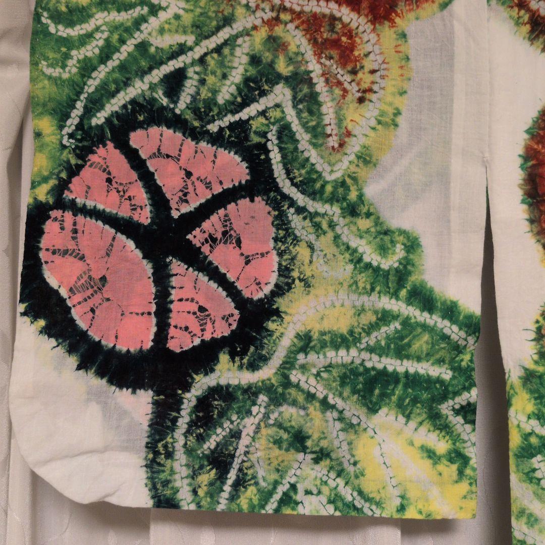 ま*ん様 有松鳴海絞りの朝顔の浴衣