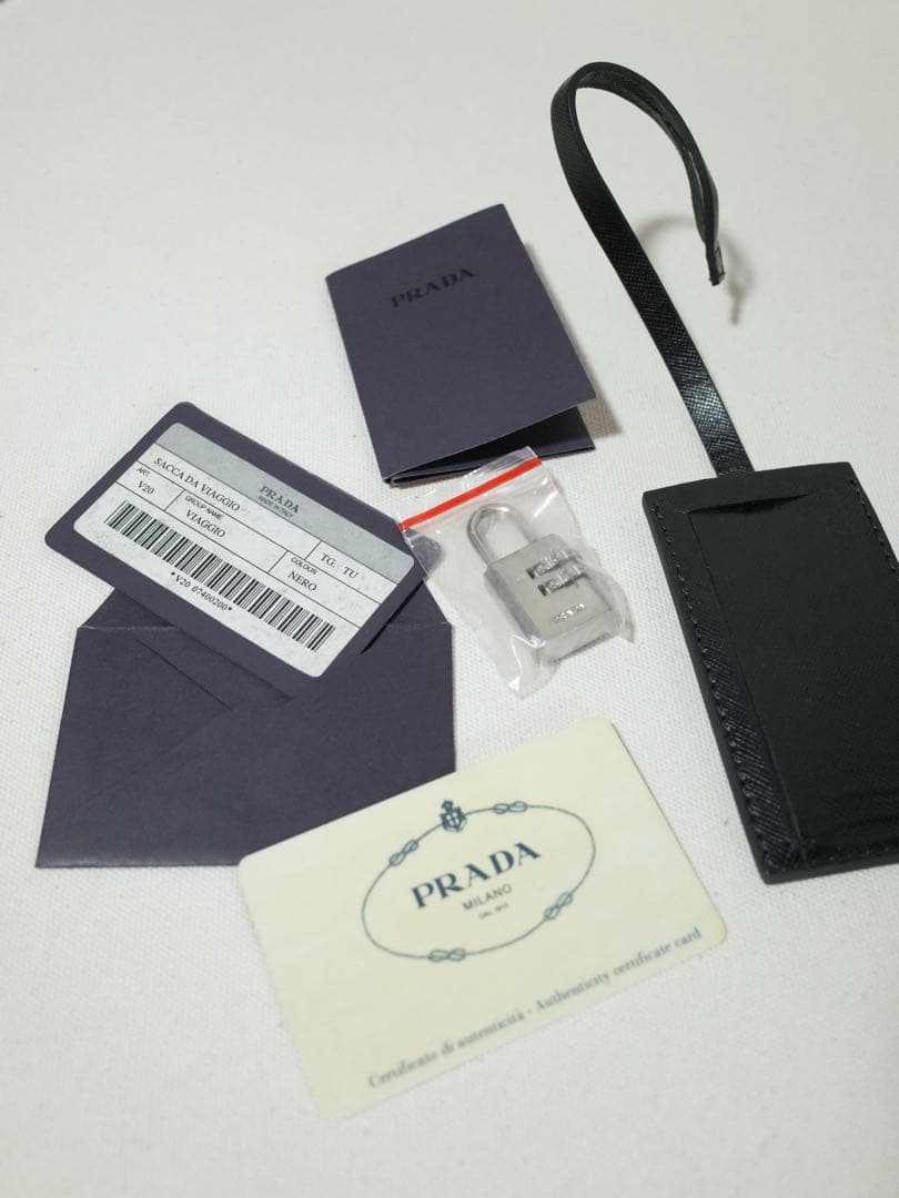 PRADA プラダ　ボストンバッグ トート　三角ロゴプレート　黒　付属品セット