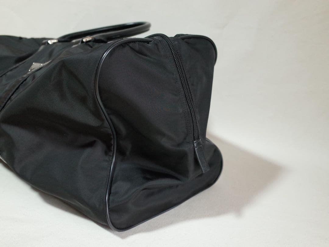 PRADA プラダ　ボストンバッグ トート　三角ロゴプレート　黒　付属品セット