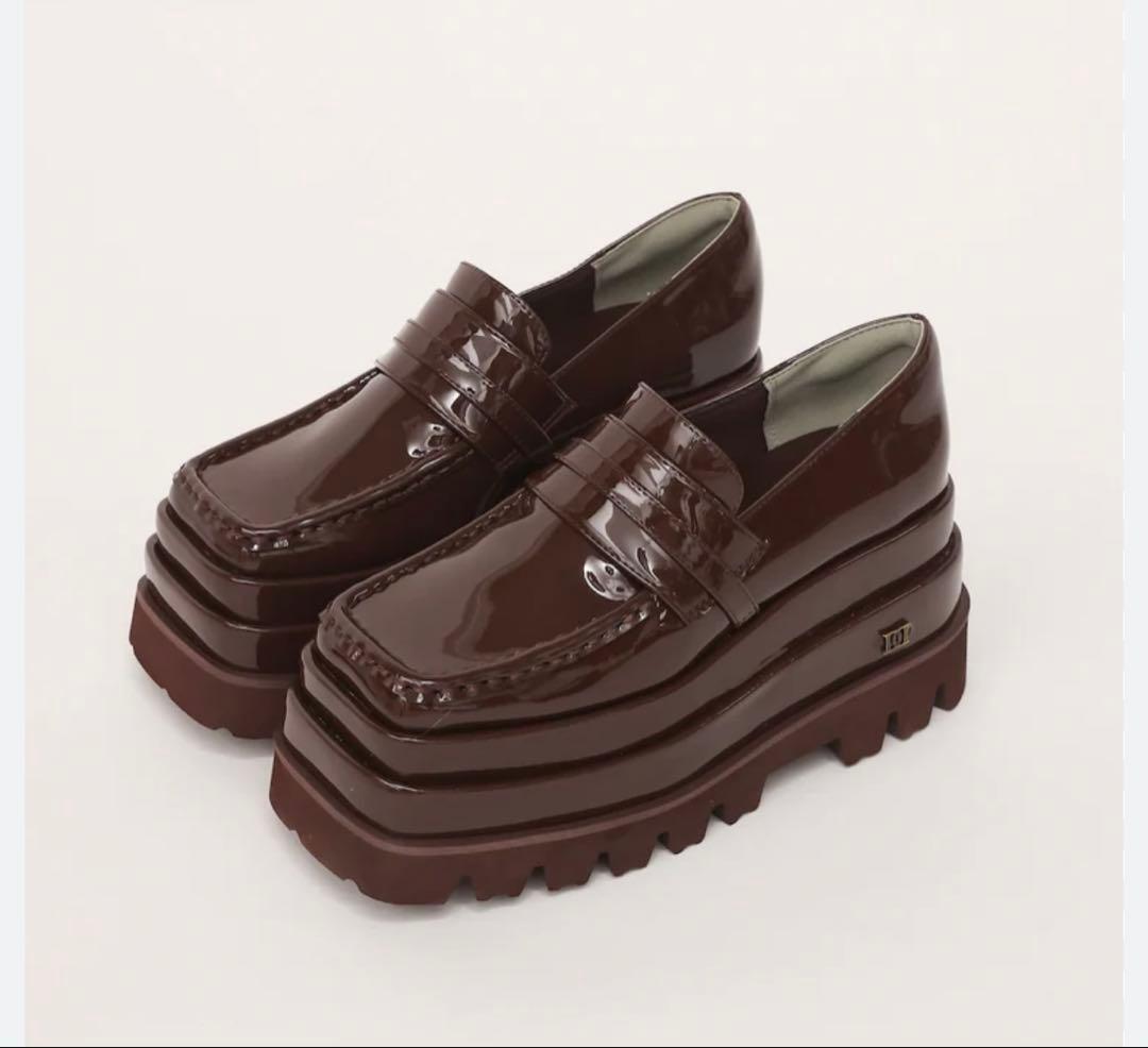 ダーリッチ　ブラウン 厚底ローファー　M