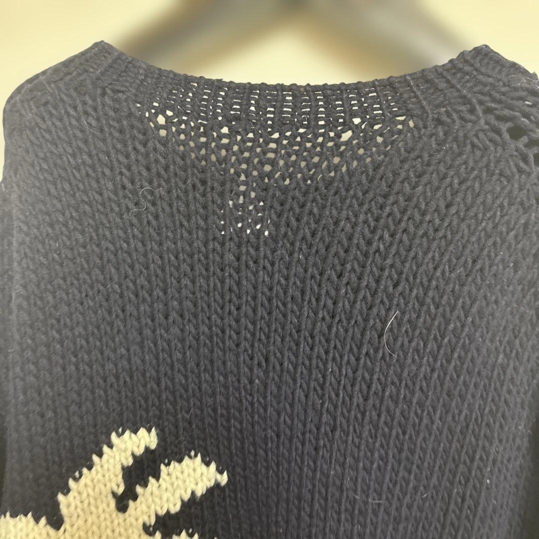 THRIFTY LOOK ネイビー パームツリーセーター M