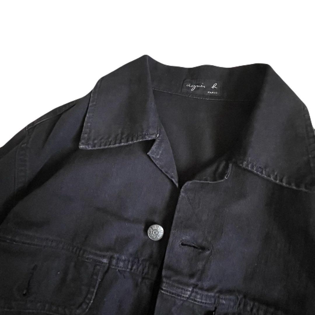 セールagnes bアニエスベー1990sフランス製Gジャン黒デニムジャケット