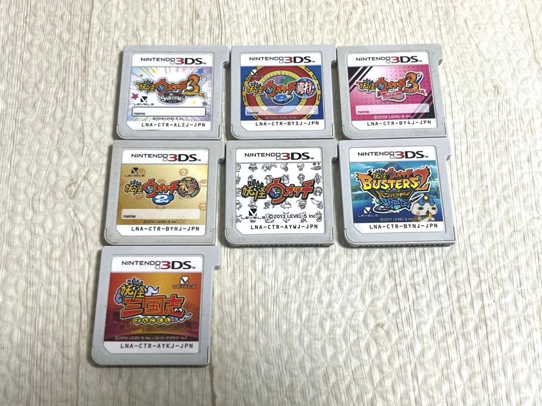 妖怪ウォッチ 3DSソフト 7本セット スキヤキ 真打 テンプラ 本家2