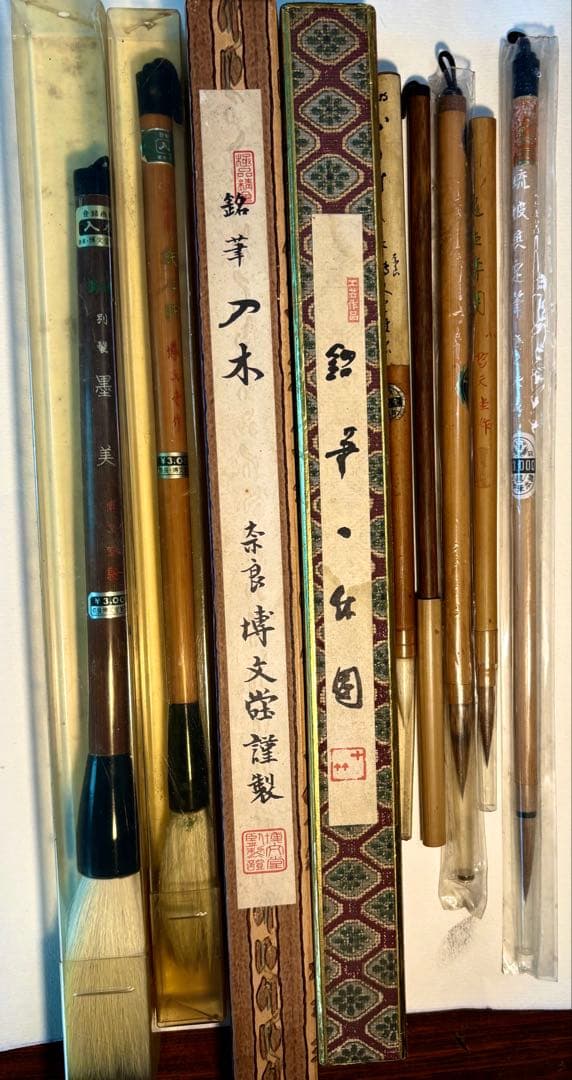 中国筆李鼎和、李福寿等新28本、中古61本、日本笔（新9本、中古9本）計107本