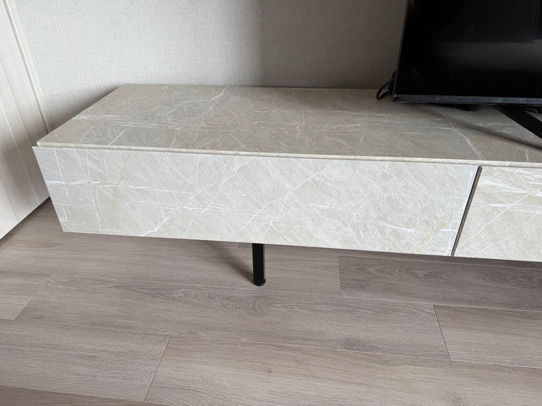 LOWYA ロウヤ　テレビ台　240cm テレビボード　大理石柄　ホワイト