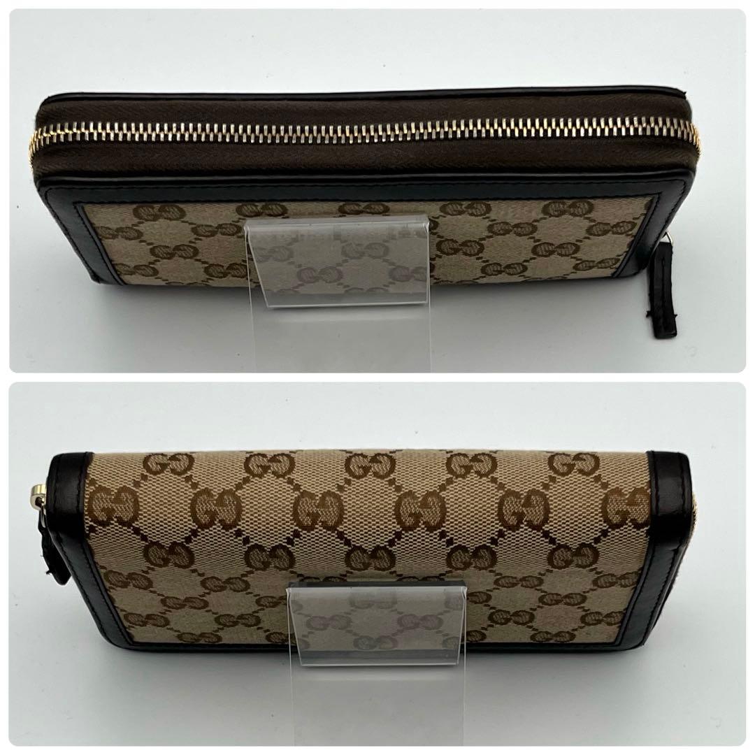 GUCCI GG 長財布 キャンバス　インターロッキング　ラウンドファスナー