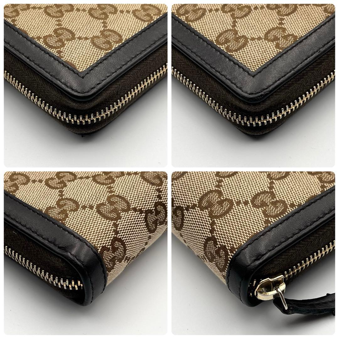 GUCCI GG 長財布 キャンバス　インターロッキング　ラウンドファスナー
