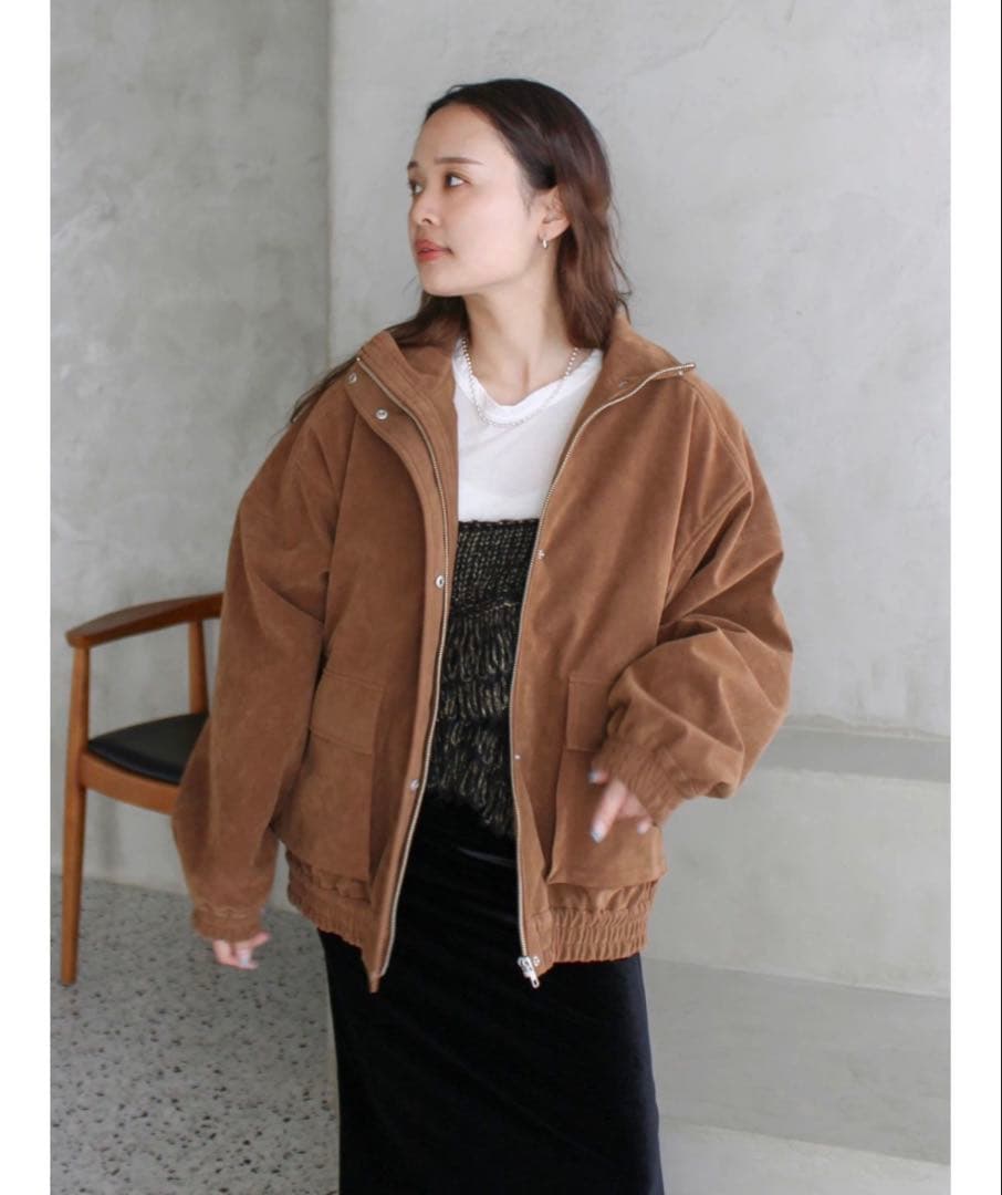 Ungrid フェイクスウェードブルゾン