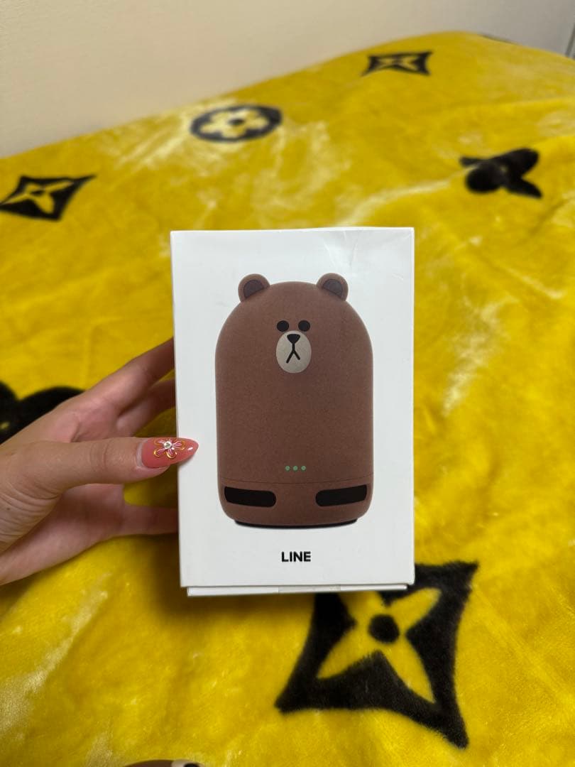 LINE ブラウン スピーカー