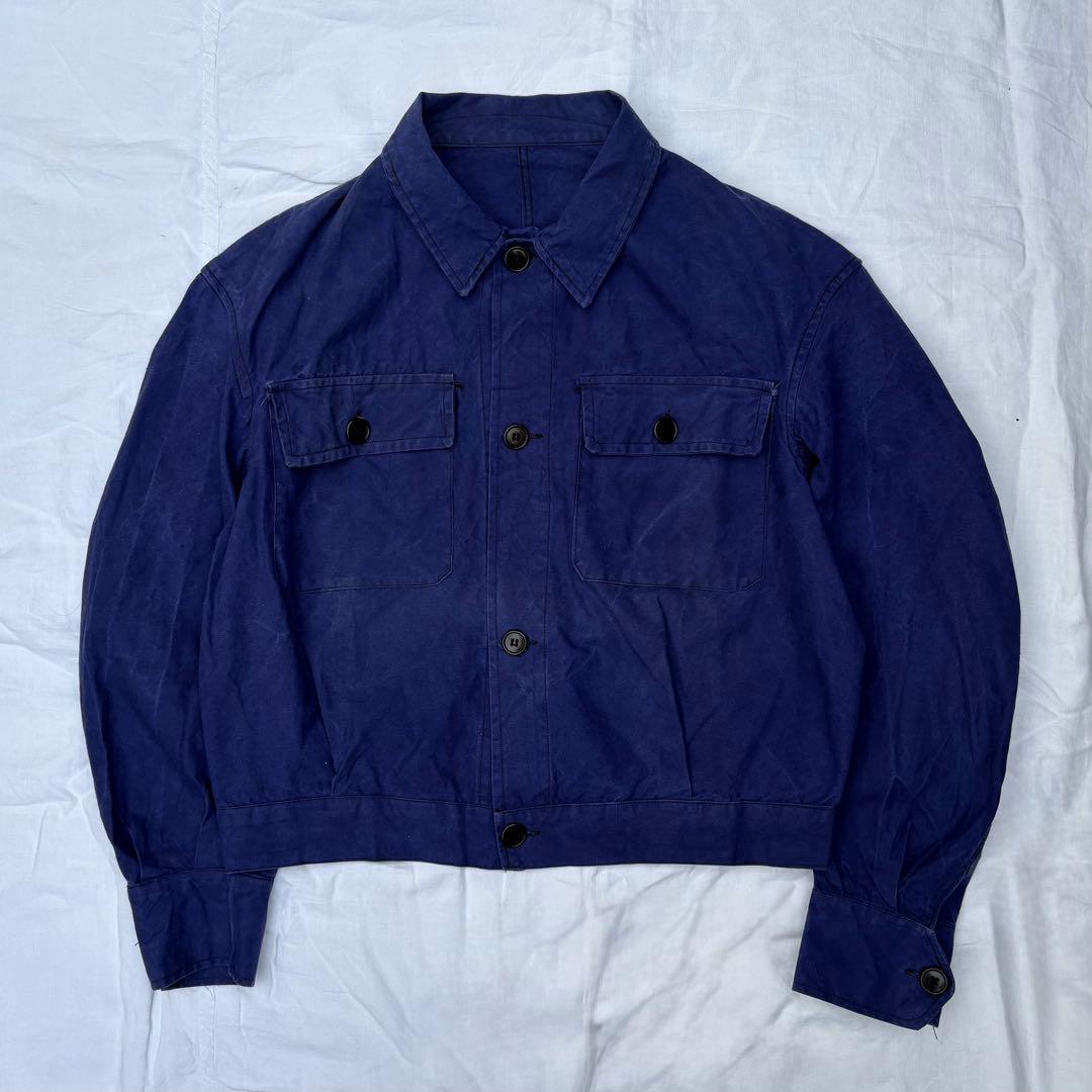 40’s~50’s メティス　サイクリスト　フレンチワークジャケット　リネン